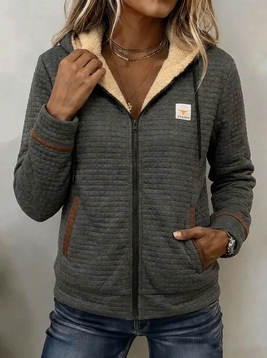 Padded Polar Fleece Windproof Jacket for Women | Winter and Early Spring Wear