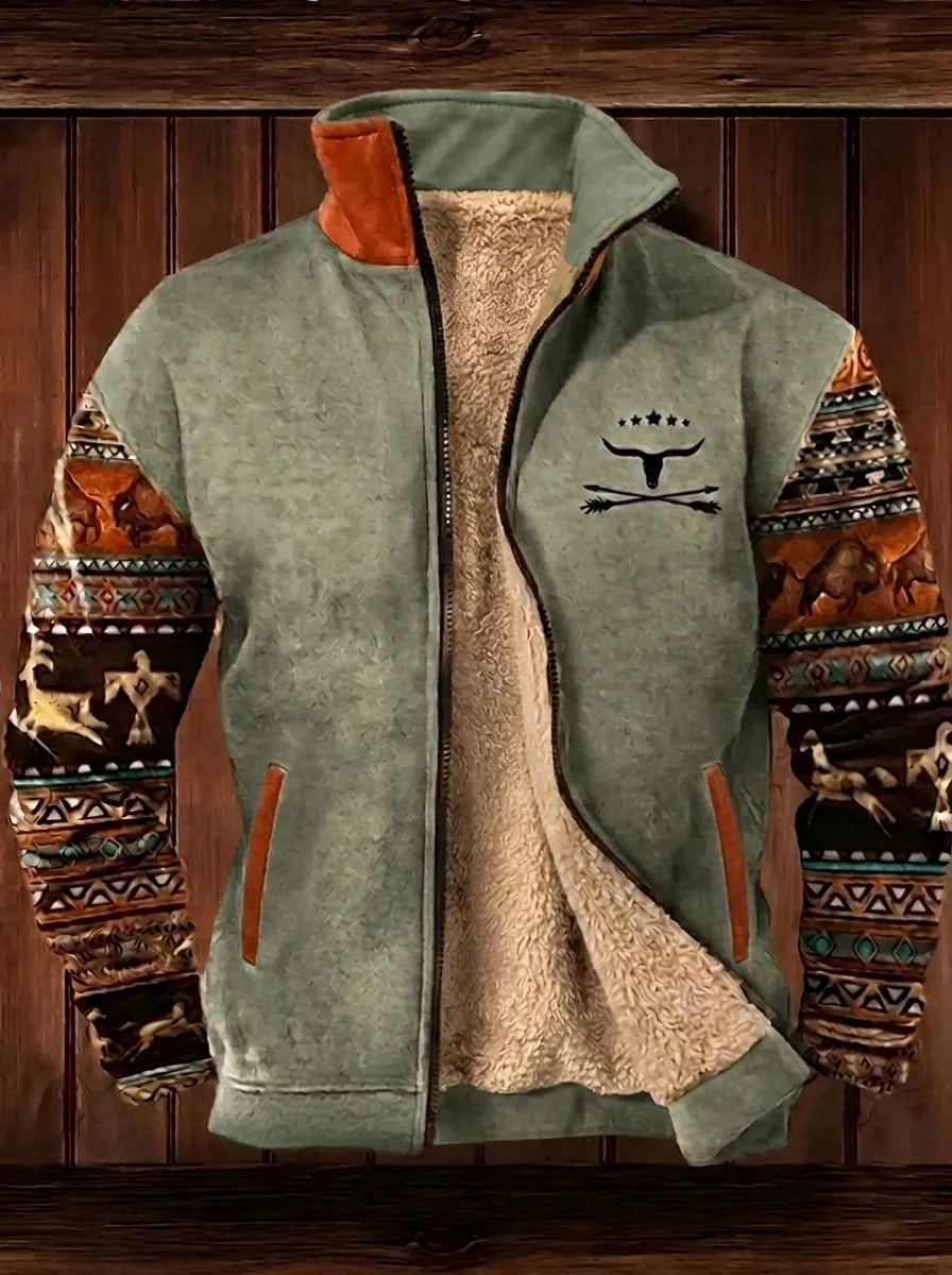 Cotton Polyester Blend Regular Fit Fleece Jacket for Men | Hiking and Camping