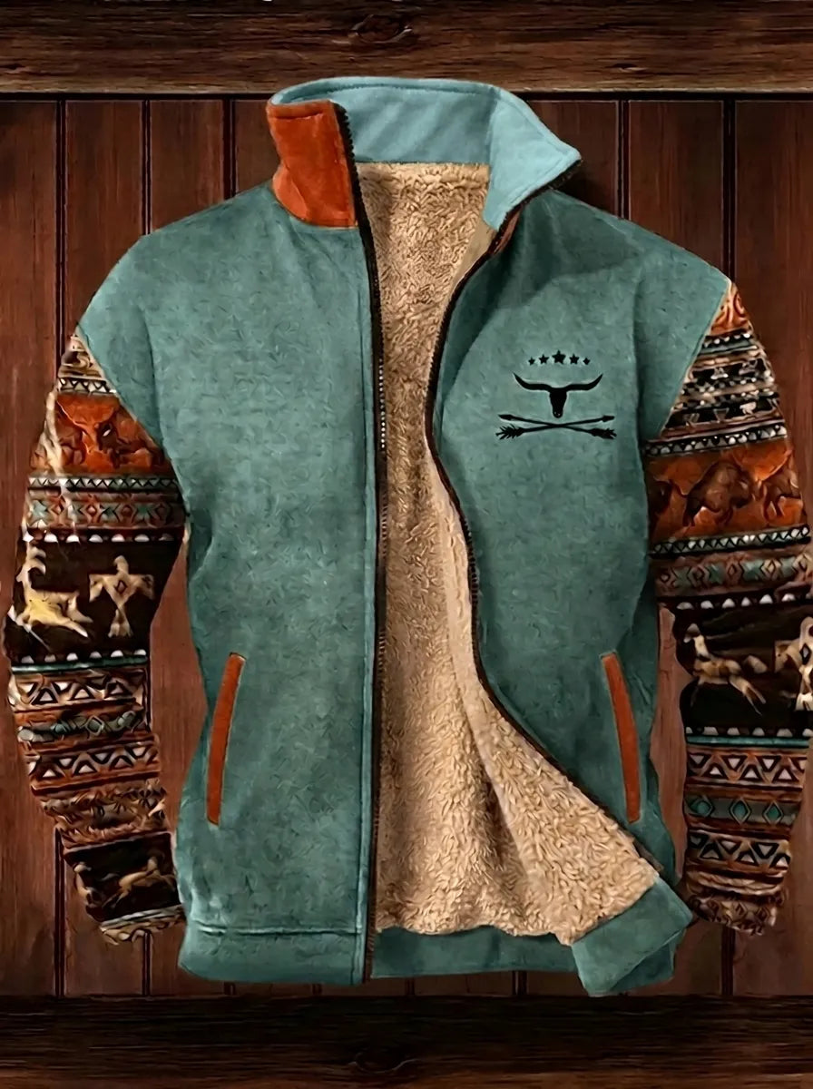 Cotton Polyester Blend Regular Fit Fleece Jacket for Men | Hiking and Camping