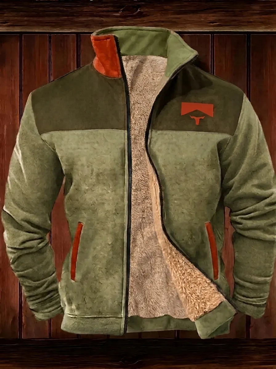 Cotton Polyester Blend Regular Fit Fleece Jacket for Men | Hiking and Camping