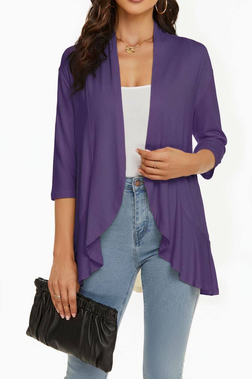 Lightweight Open Front Cover Up for Women | Summer Layering Cardigan