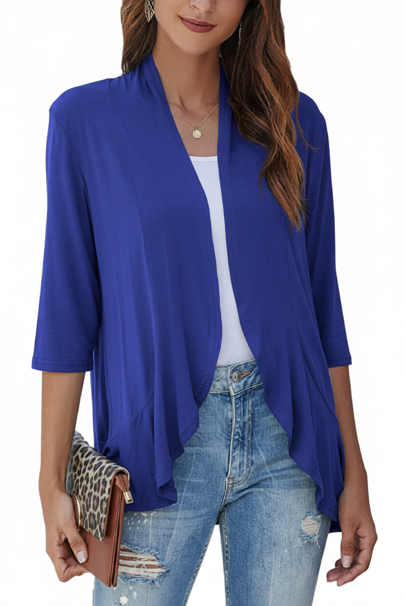 Lightweight Open Front Cover Up for Women | Summer Layering Cardigan