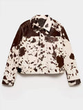 Women's Jacket | Simple Cut with Shirt Collar and Print