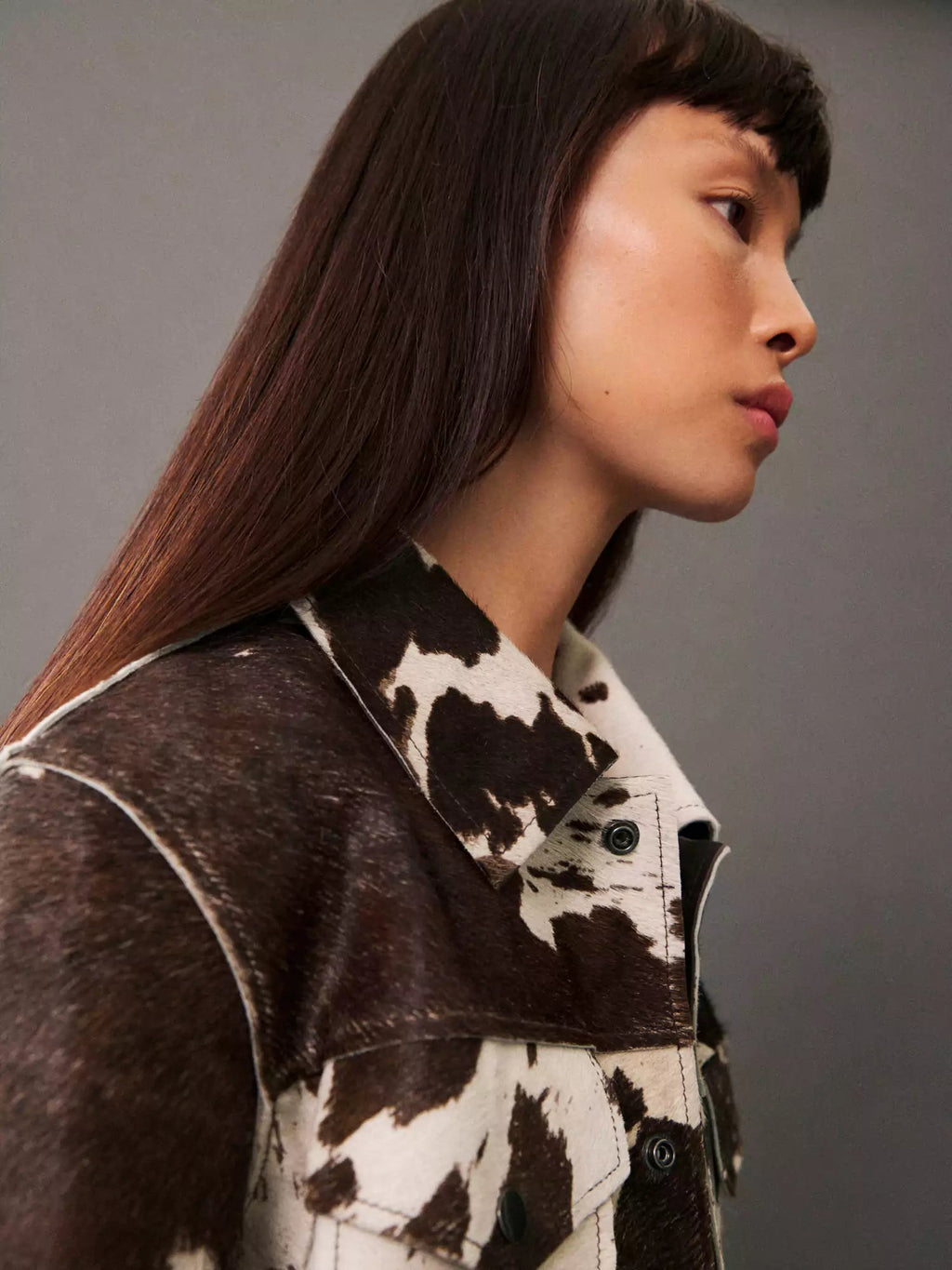 Women's Jacket | Simple Cut with Shirt Collar and Print