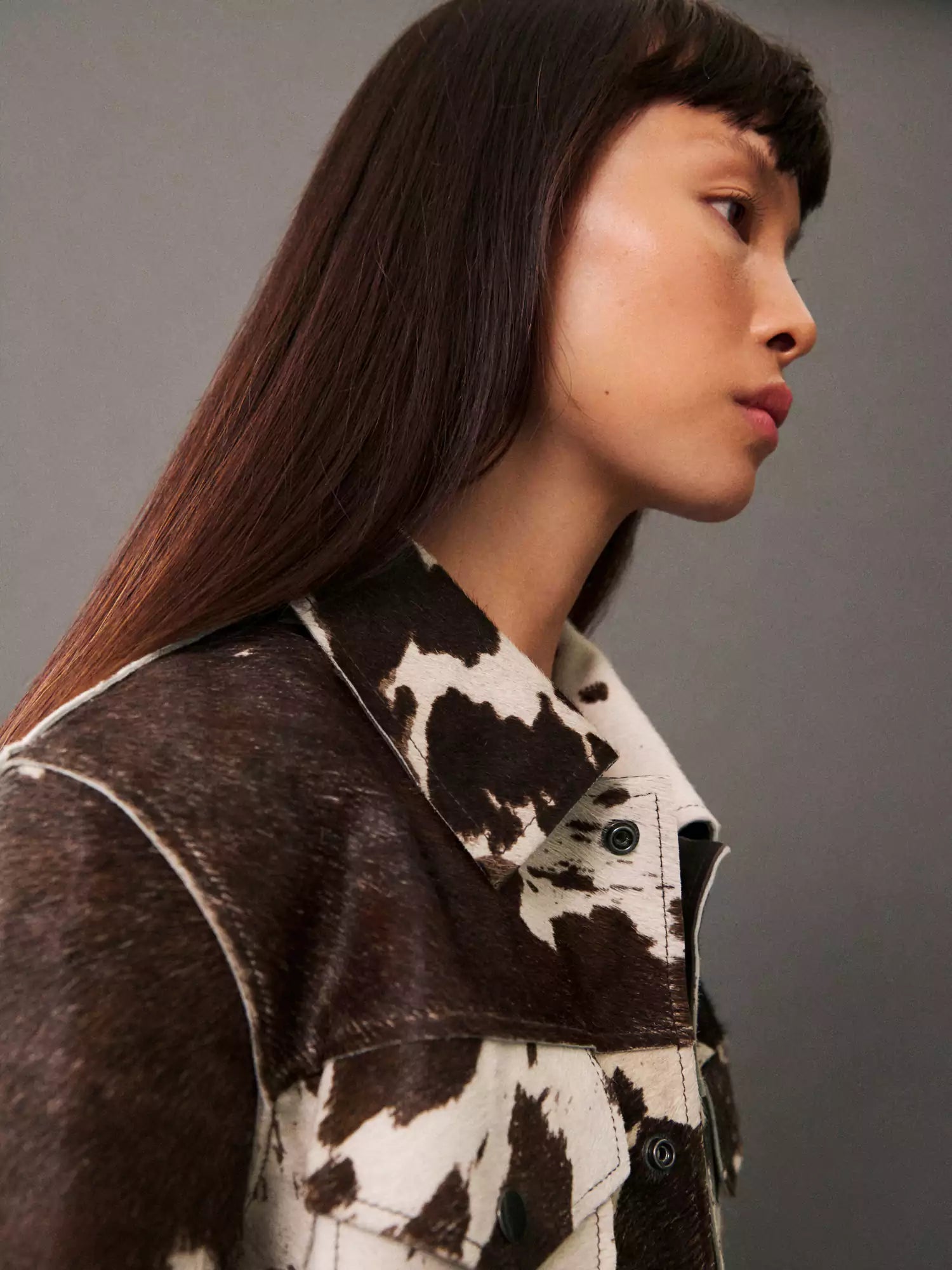 Women's Jacket | Simple Cut with Shirt Collar and Print