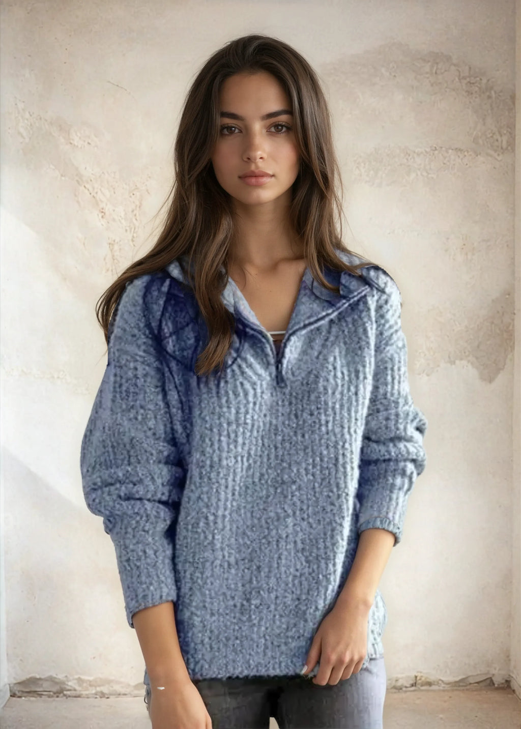 Adrianna™ Chic Half-Zip Sweater Women