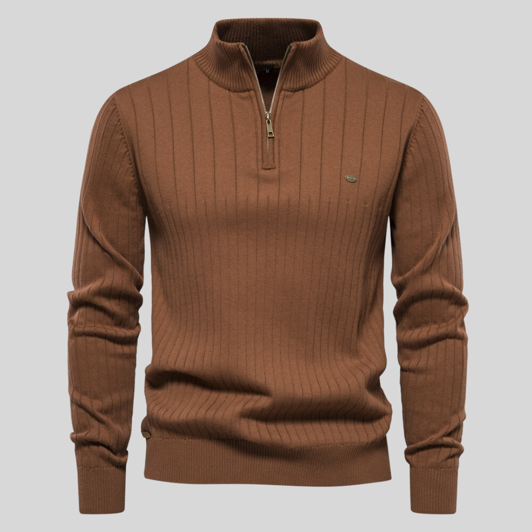 Steven™ Knitted Zip-Up Sweater Comfort