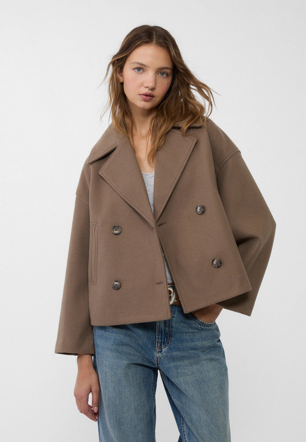Women's Coat | Short Double-Breasted Cut