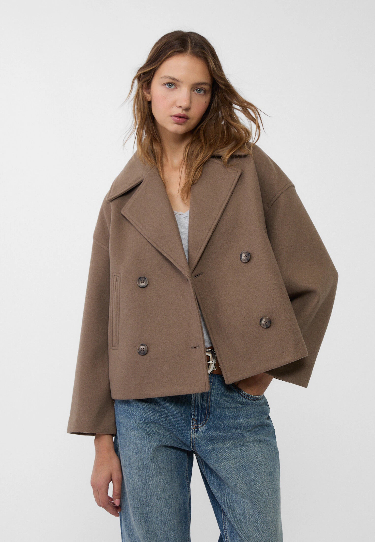 Women's Coat | Short Double-Breasted Cut