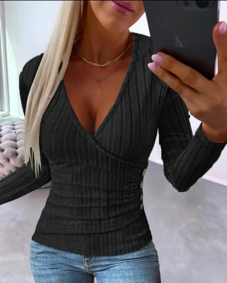 Lilly™ Elegant V-Neck Sweater