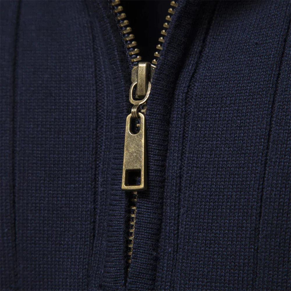Steven™ Knitted Zip-Up Sweater Comfort