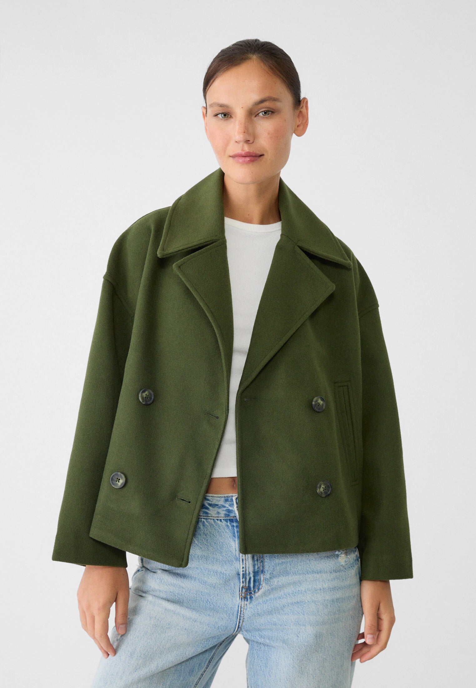 Women's Coat | Short Double-Breasted Cut