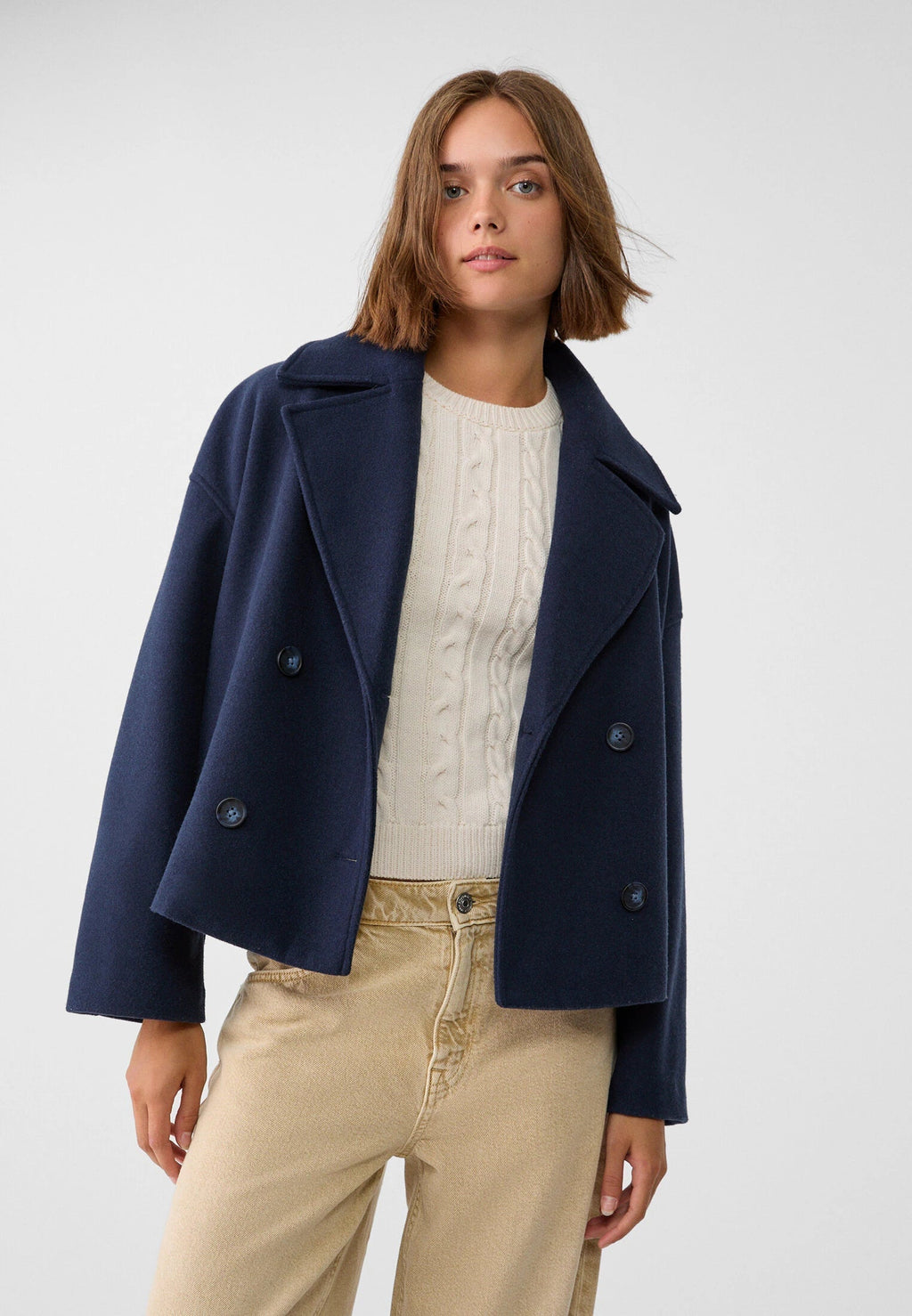 Women's Coat | Short Double-Breasted Cut