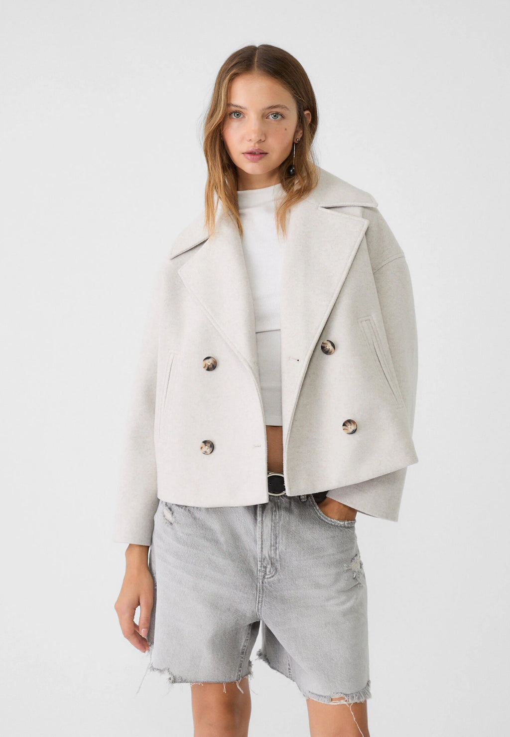 Women's Coat | Short Double-Breasted Cut