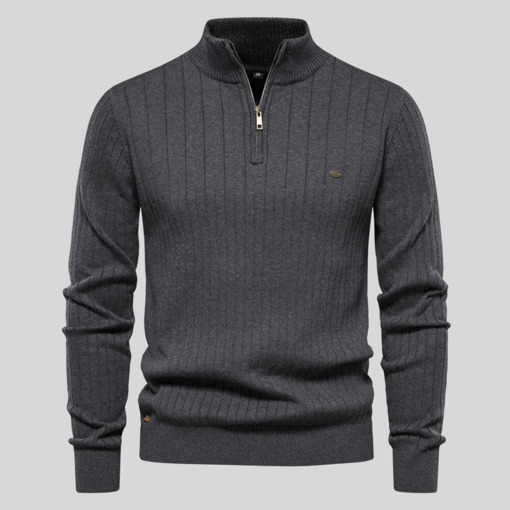 Steven™ Knitted Zip-Up Sweater Comfort