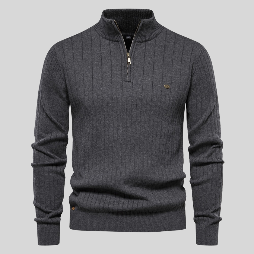 Steven™ Knitted Zip-Up Sweater Comfort