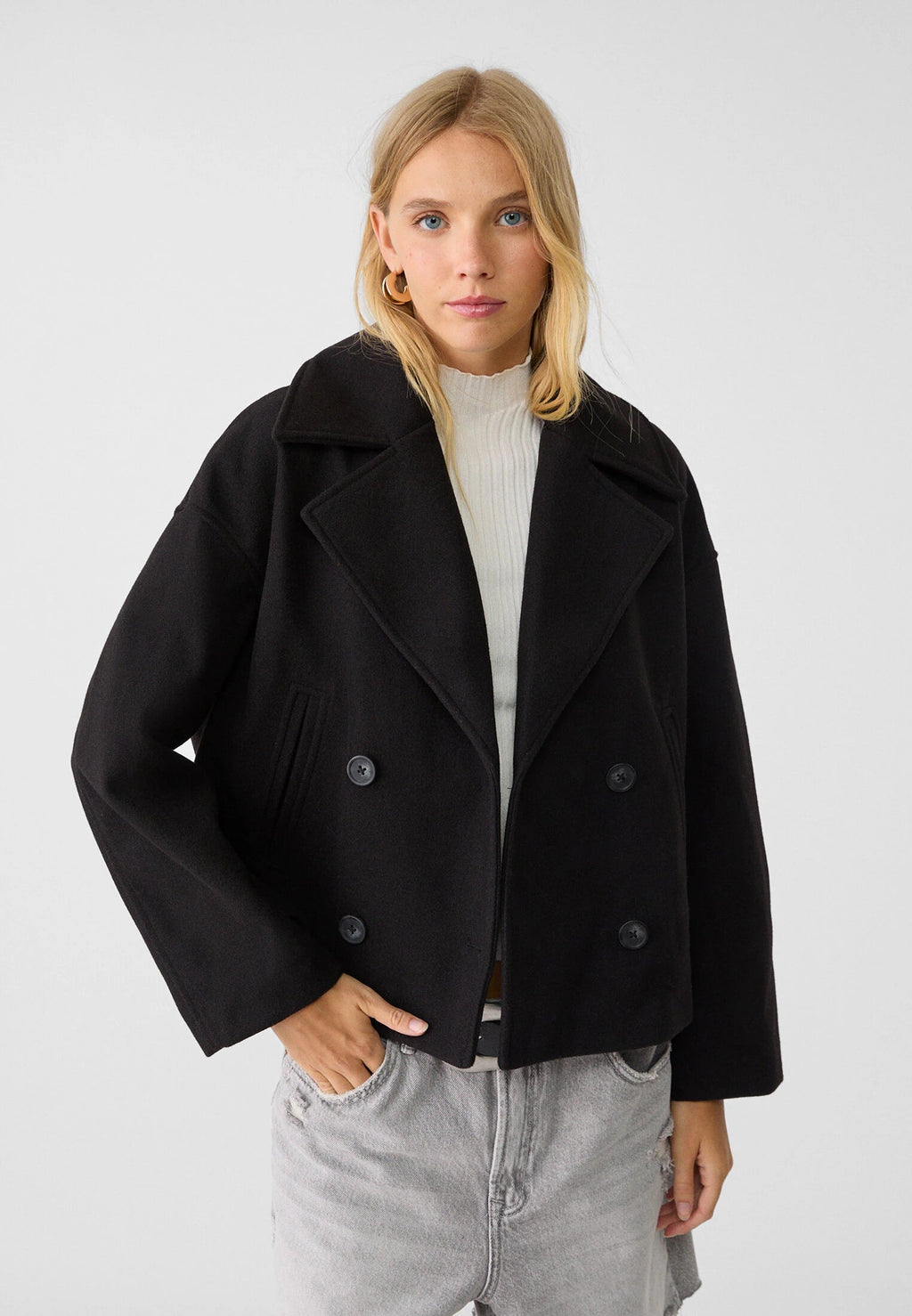 Women's Coat | Short Double-Breasted Cut