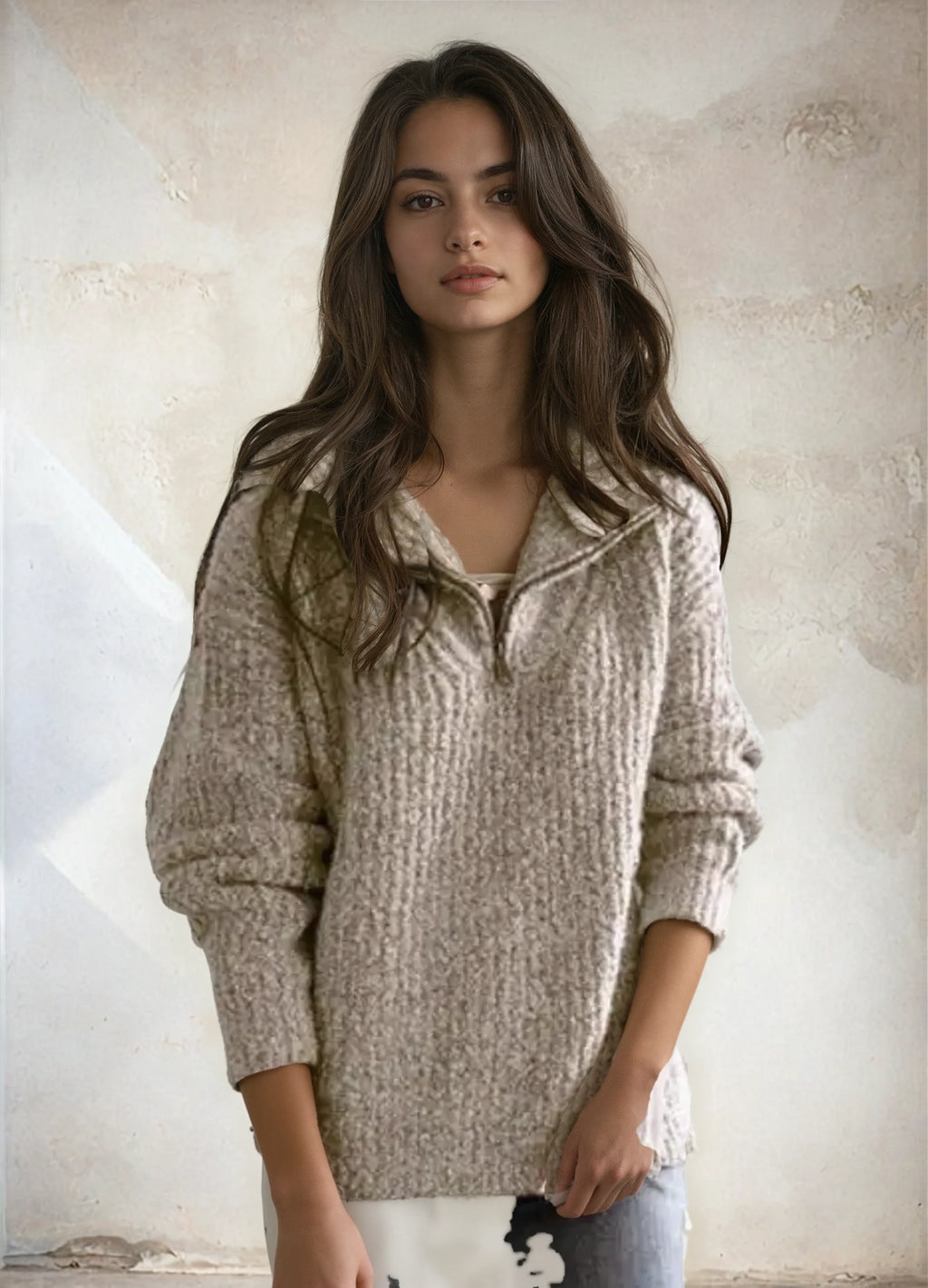 Adrianna™ Chic Half-Zip Sweater Women