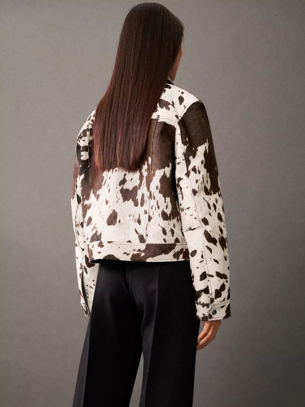 Women's Jacket | Simple Cut with Shirt Collar and Print