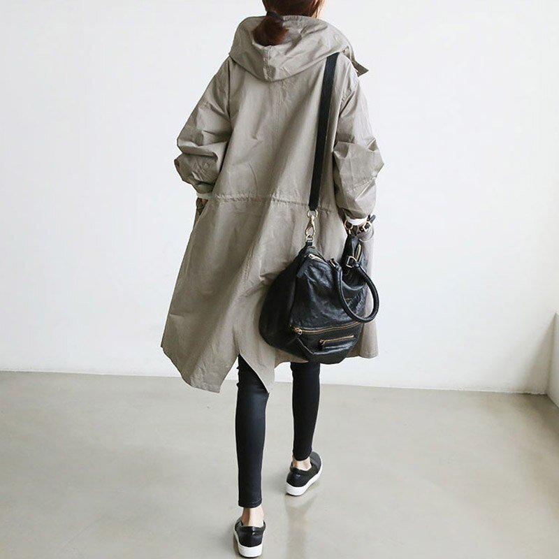 Water Repellent Regular Fit Adjustable Trench Coat for Women | Rainwear