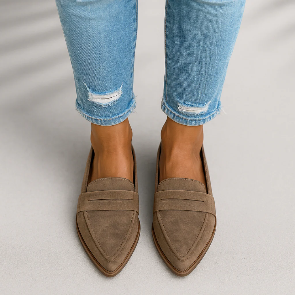 Orthopedic Slip On Loafers with Arch Support and Rubber Sole for Women