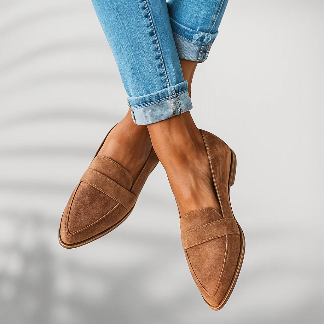 Orthopedic Slip On Loafers with Arch Support and Rubber Sole for Women