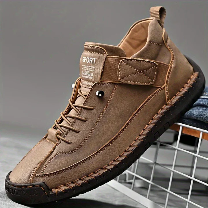 Leather Orthopedic Cushioned Sneakers for Women with Supportive Arch Sole