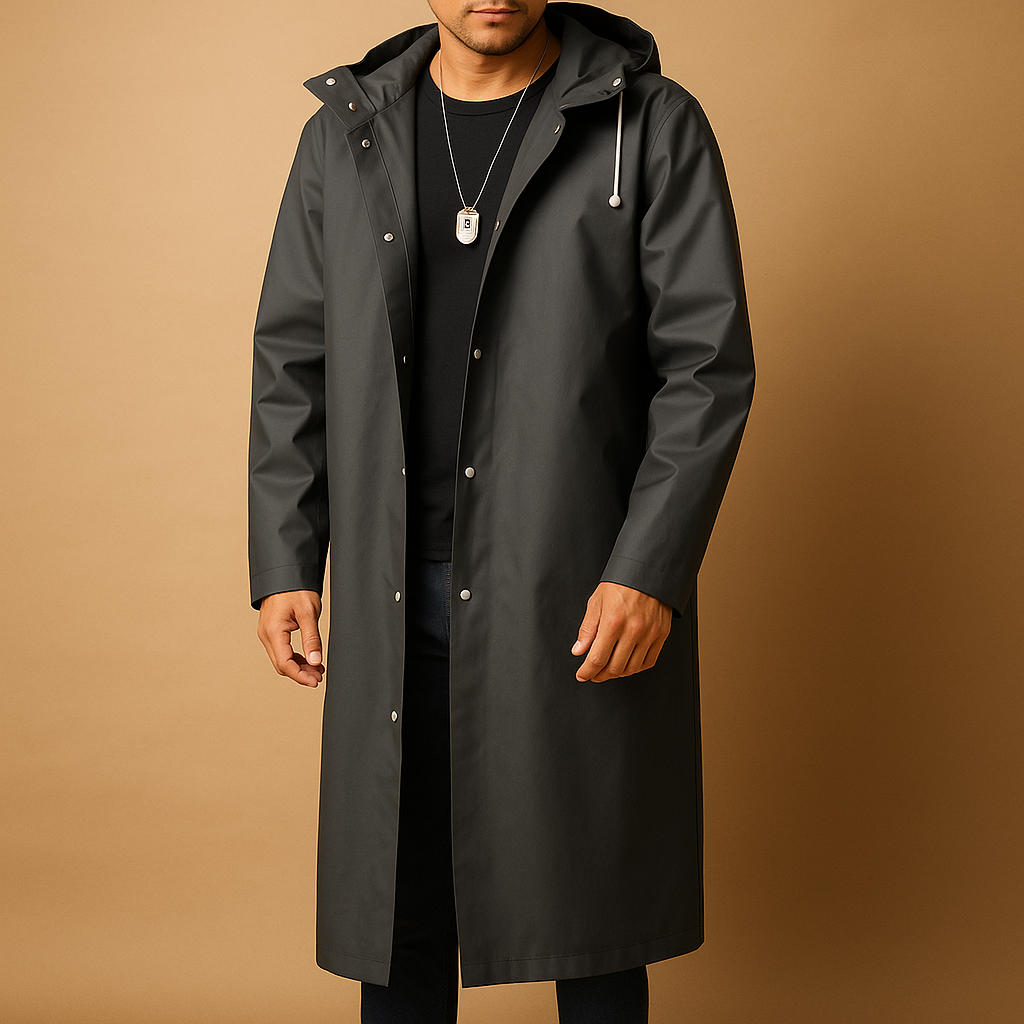 Men's Waterproof Long Raincoat EVA
