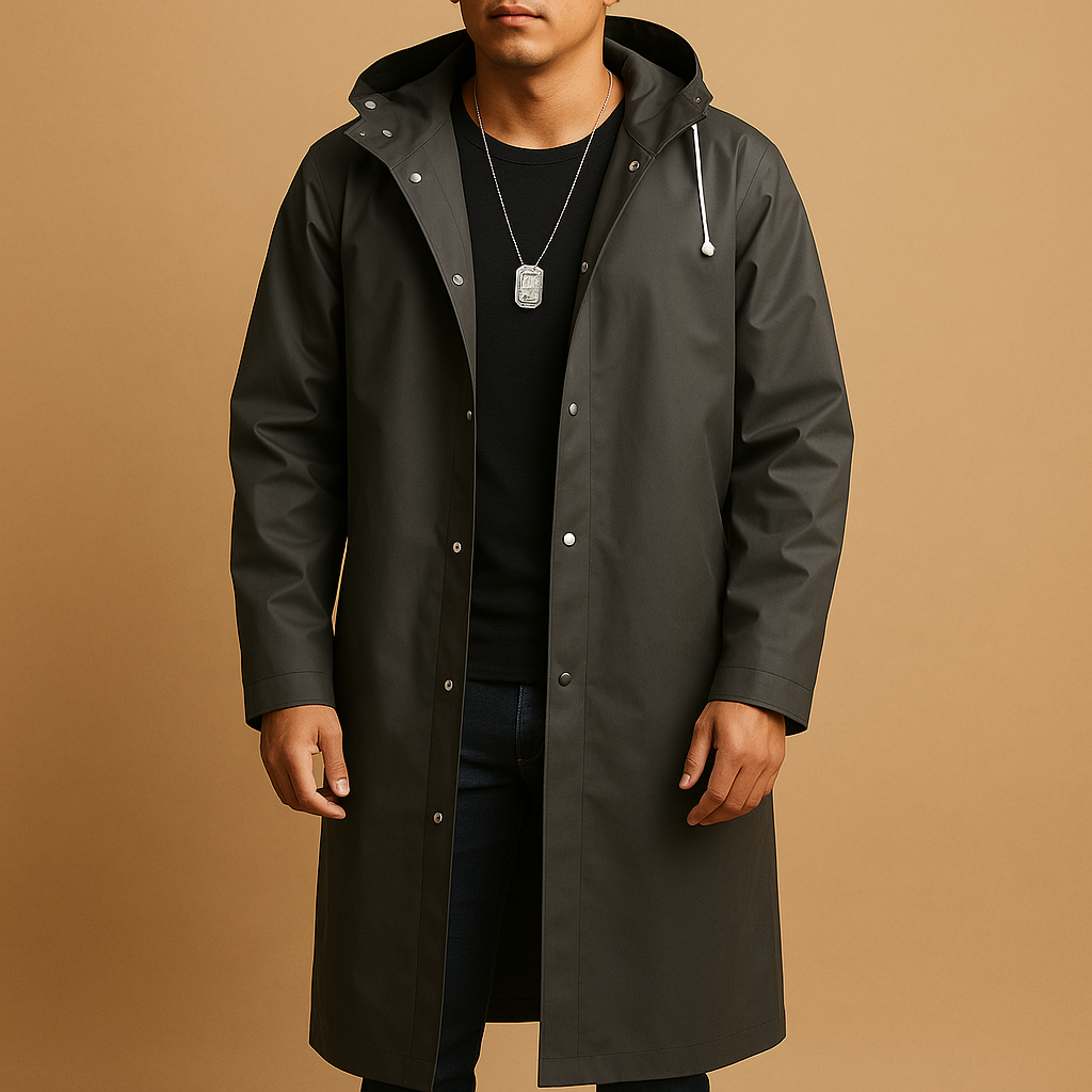 Men's Waterproof Long Raincoat EVA
