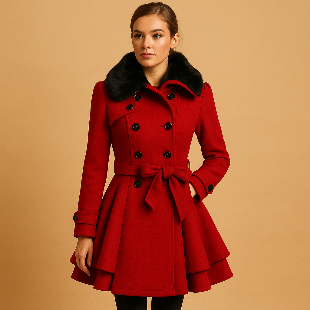 Women's Winter Coat | Long Cut Faux Collar