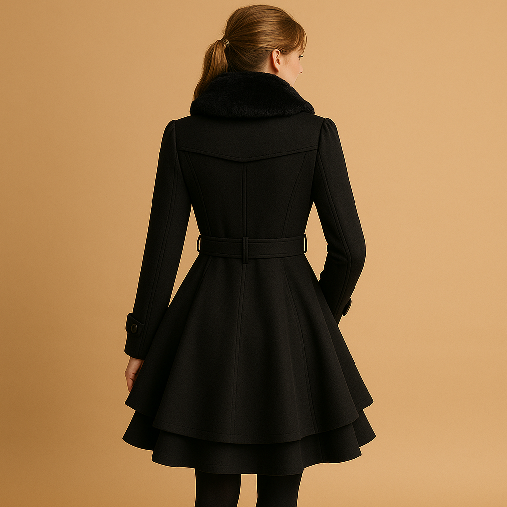Women's Winter Coat | Long Cut Faux Collar