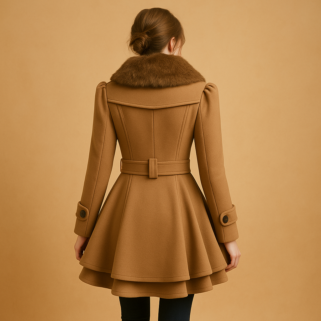 Women's Winter Coat | Long Cut Faux Collar