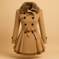 Women's Winter Coat | Long Cut Faux Collar