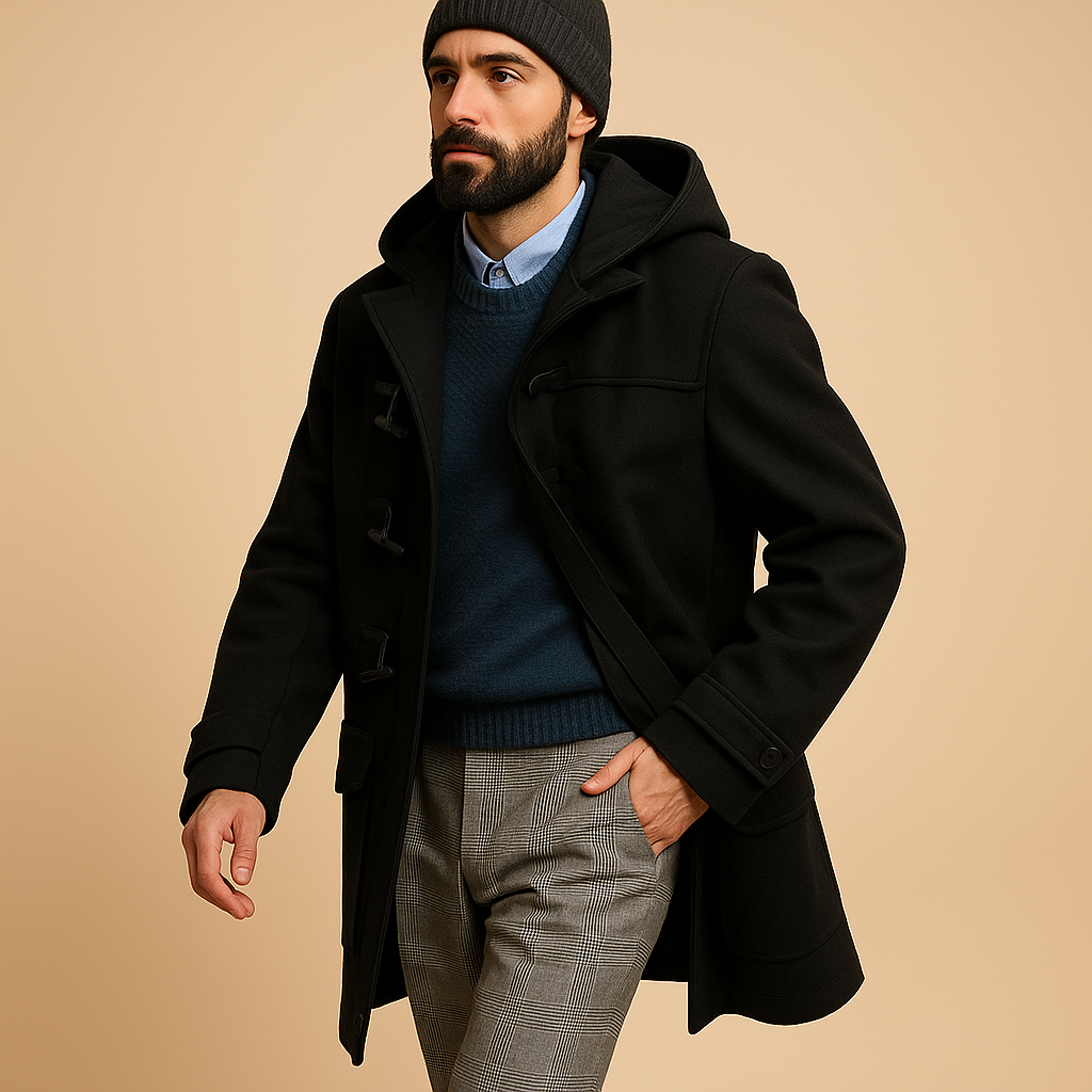Men's Long Winter Coat | Warm Quilted Winter Jacket
