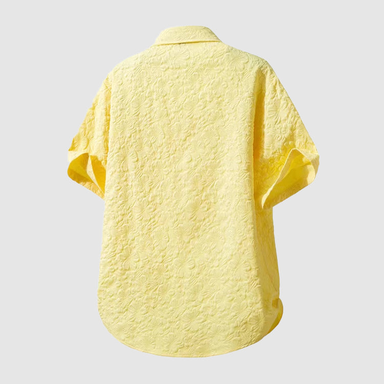 Green Linen Regular Fit Short Sleeve Shirt for Men | Chest Pocket