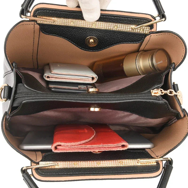 Large Leather Shoulder Bag for Women | Structured Crossbody