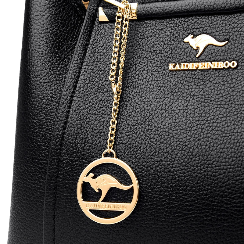 Large Leather Shoulder Bag for Women | Structured Crossbody