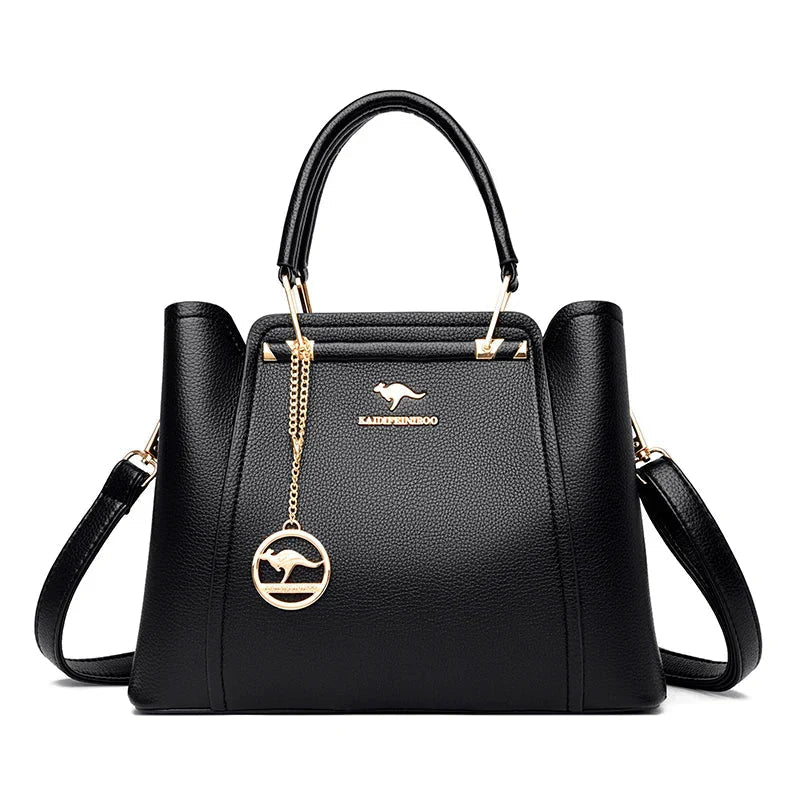 Large Leather Shoulder Bag for Women | Structured Crossbody