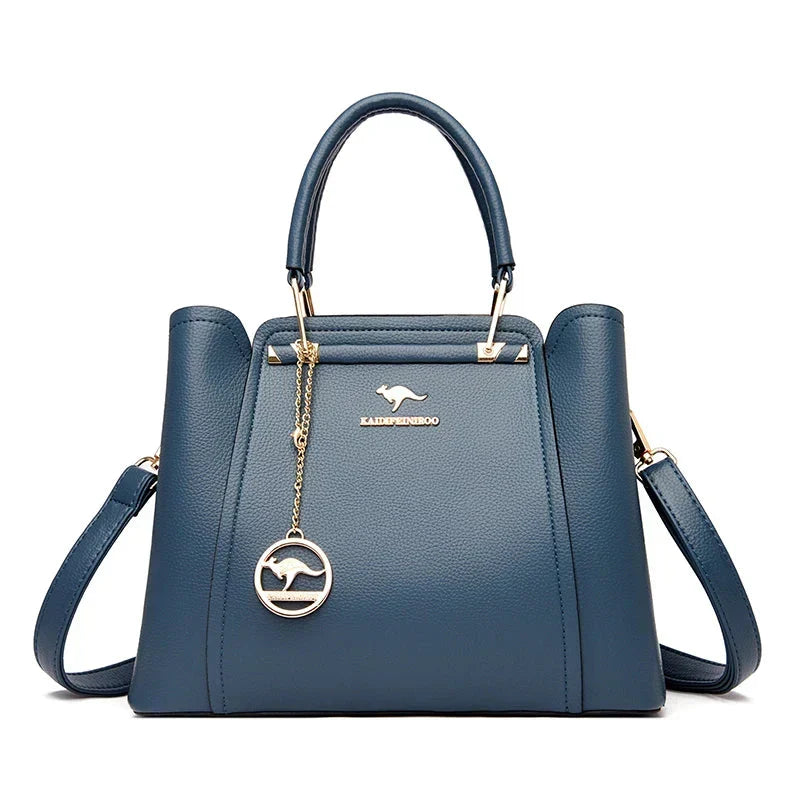 Large Leather Shoulder Bag for Women | Structured Crossbody