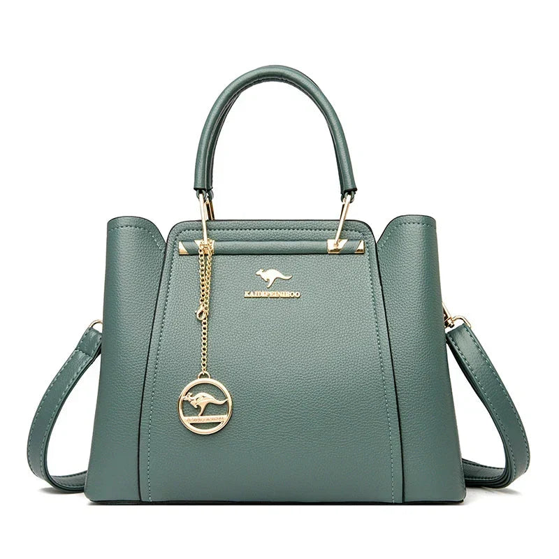 Large Leather Shoulder Bag for Women | Structured Crossbody