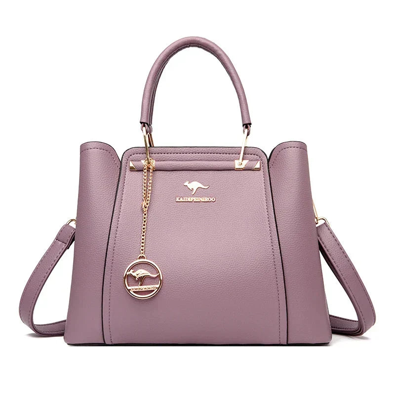 Large Leather Shoulder Bag for Women | Structured Crossbody