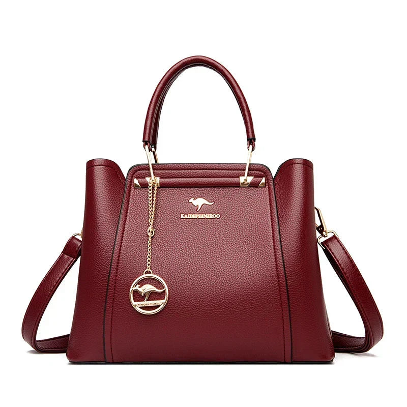 Large Leather Shoulder Bag for Women | Structured Crossbody