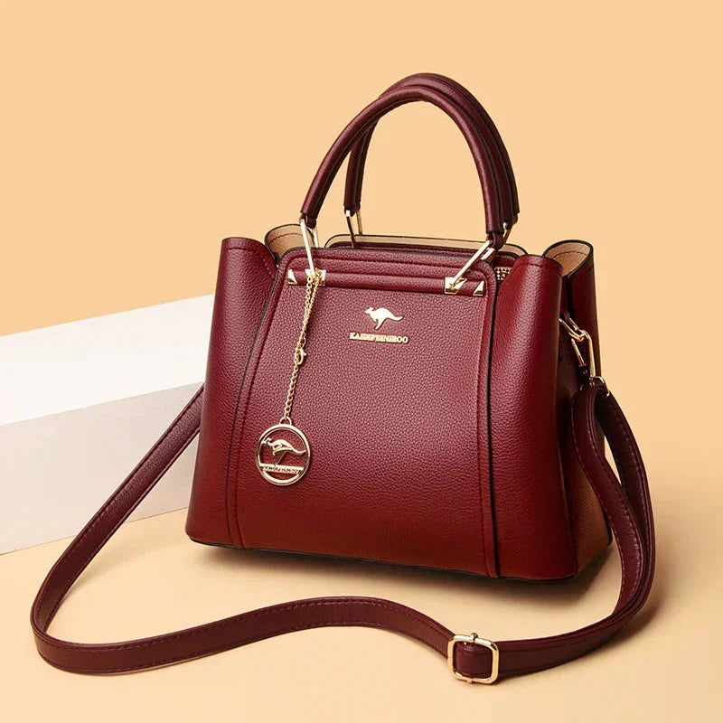 Large Leather Shoulder Bag for Women | Structured Crossbody