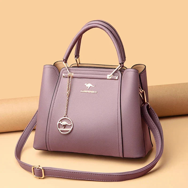 Large Leather Shoulder Bag for Women | Structured Crossbody