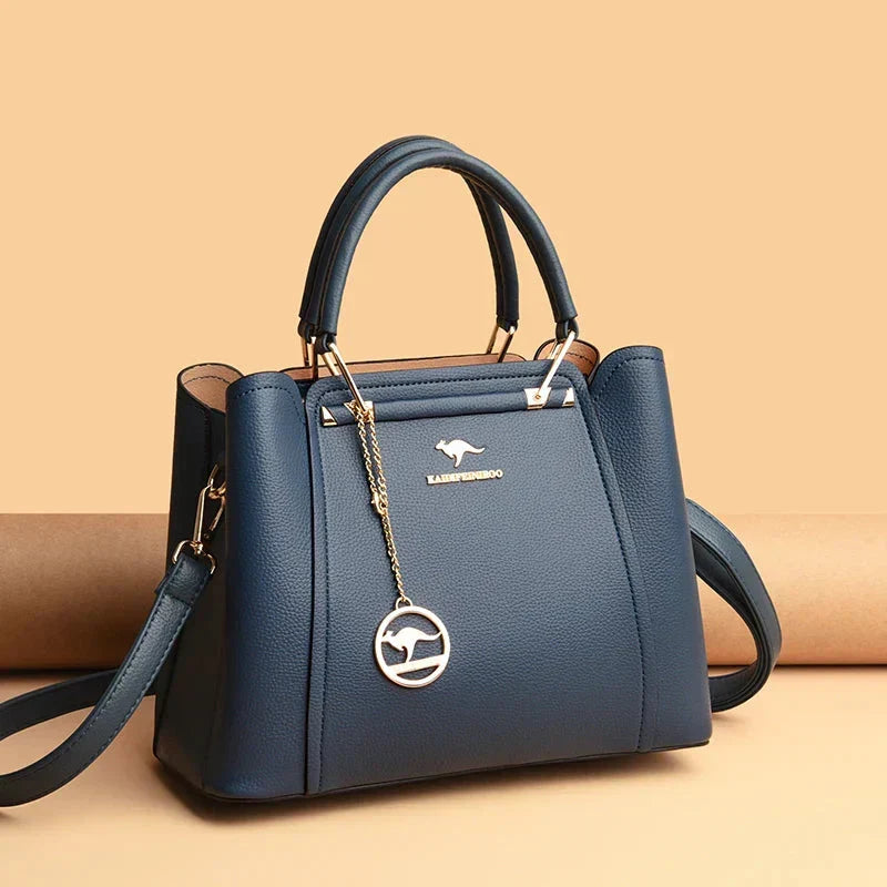 Large Leather Shoulder Bag for Women | Structured Crossbody