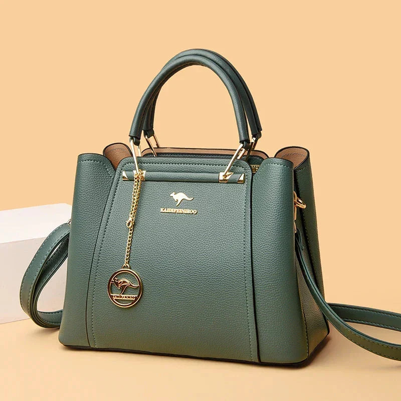 Large Leather Shoulder Bag for Women | Structured Crossbody