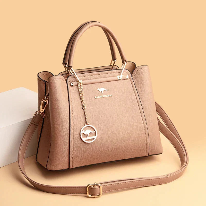 Large Leather Shoulder Bag for Women | Structured Crossbody