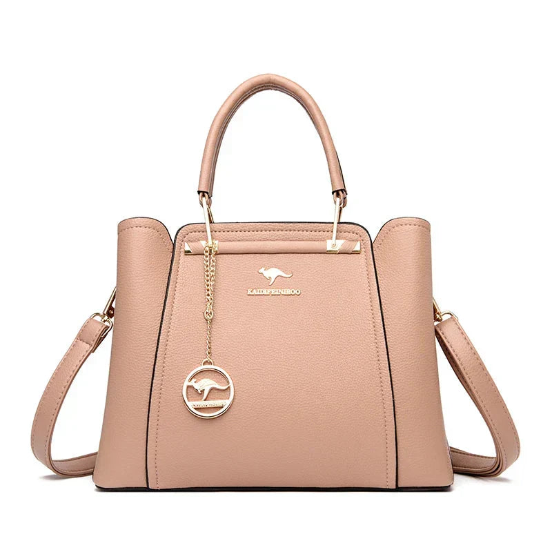 Large Leather Shoulder Bag for Women | Structured Crossbody