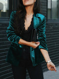 Women's Blazer | Notched Collar Button Closure