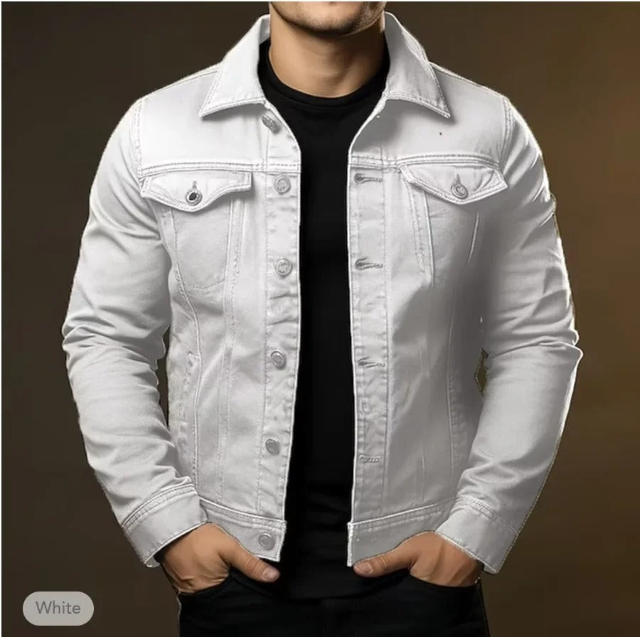 Lightweight Denim Structured Fit Jacket for Men | Spring Layering Outerwear